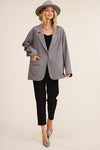 Oversized Solid Blazer - KOKOTETE