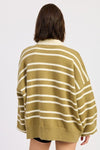OVERSIZED STRIPE COLLAR SWEATER - KOKOTETE