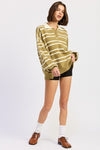 OVERSIZED STRIPE COLLAR SWEATER - KOKOTETE