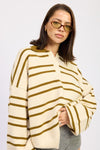OVERSIZED STRIPE COLLAR SWEATER - KOKOTETE