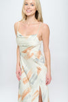 Paint Stroke Midi Slip Dress - KOKOTETE