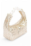 Pearl Handle Metallic Small Convertible Clutch Bag - KOKOTETE