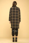 Plaid Coat with Buttons and Pockets - KOKOTETE