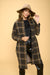 Plaid Coat with Buttons and Pockets - KOKOTETE