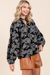 Plus Paisley Eyelet Laced Button - Up Blouse - KOKOTETE