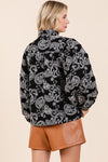 Plus Paisley Eyelet Laced Button - Up Blouse - KOKOTETE