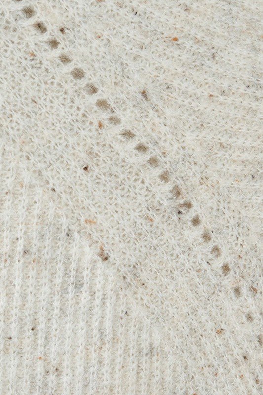 Plus Turtleneck Balloon Confetti Sweater Dress - KOKOTETE