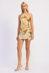 PRINTED HALTER SCARF TOP - KOKOTETE