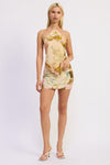 PRINTED HALTER SCARF TOP - KOKOTETE
