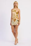 PRINTED HALTER SCARF TOP - KOKOTETE