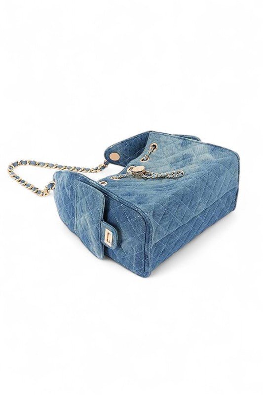 Quilted Denim Fashion Shoulder Bag - KOKOTETE