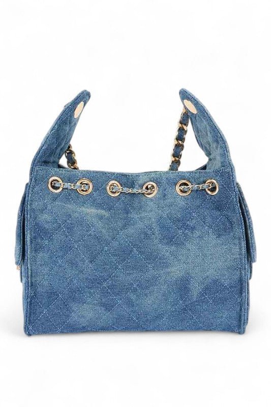 Quilted Denim Fashion Shoulder Bag - KOKOTETE