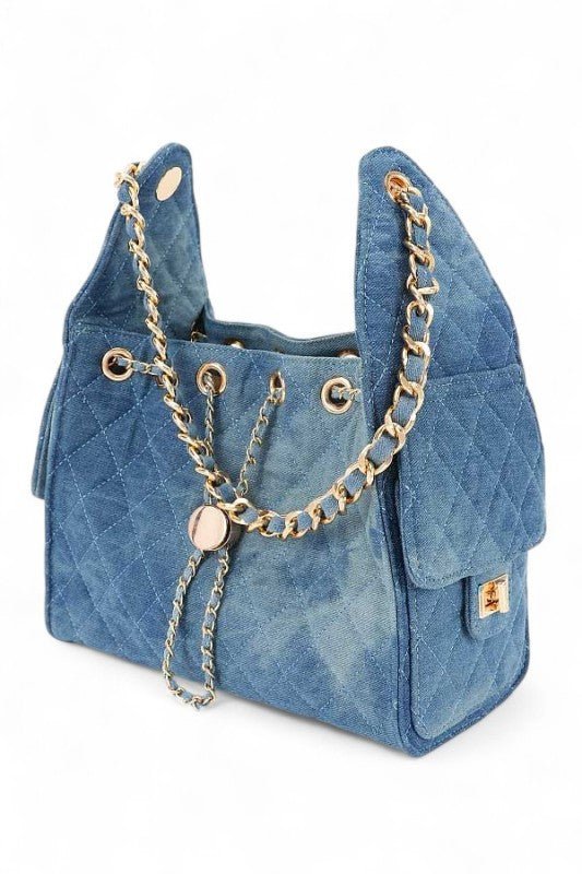 Quilted Denim Fashion Shoulder Bag - KOKOTETE