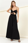 Remember Me Front Sash Cutout Jumpsuit - KOKOTETE