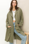 Right Round Button Front Oversized Coat - KOKOTETE