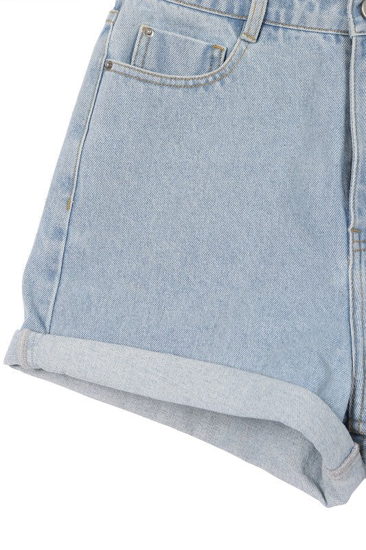 Roll up denim shorts - KOKOTETE