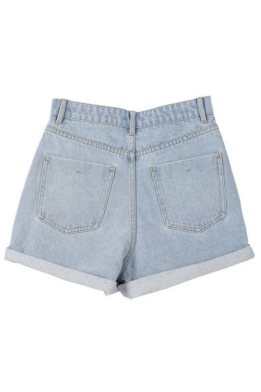 Roll up denim shorts - KOKOTETE