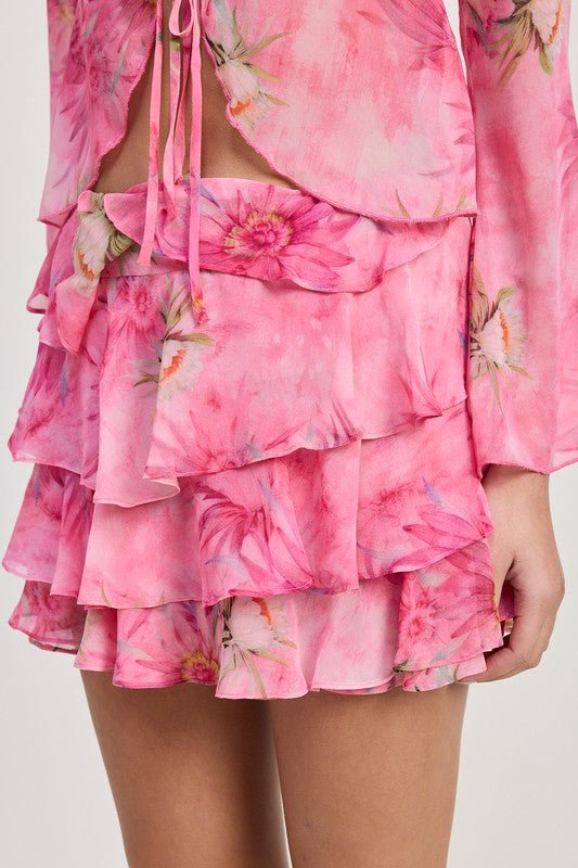 RUFFLE MINI SKIRT - KOKOTETE