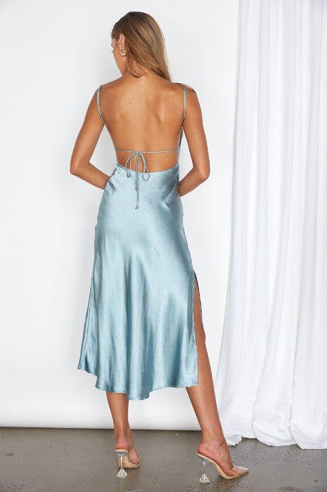 Satin Cami Midi Dress - KOKOTETE