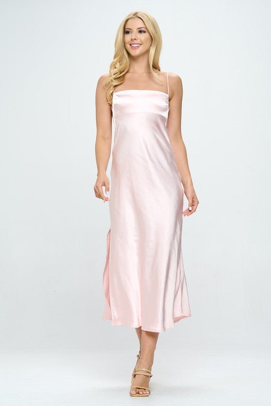 Satin Cami Midi Dress - KOKOTETE