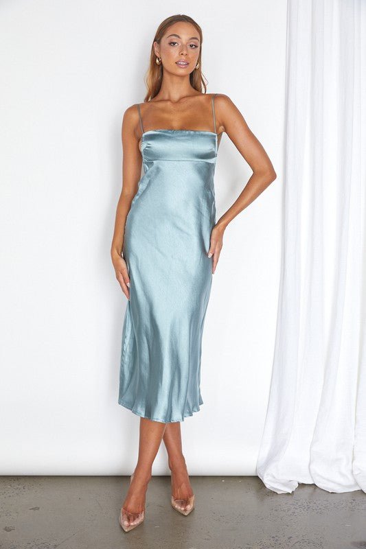 Satin Cami Midi Dress - KOKOTETE