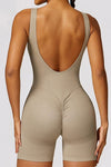 Seamless cut - out tight - fitting yoga jumpsuit - KOKOTETE