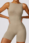 Seamless cut - out tight - fitting yoga jumpsuit - KOKOTETE