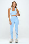 Seamless Two Piece Yoga mineral washed active set - KOKOTETE