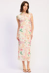 SHEER MESH MERROW SEAM MIDI DRESS - KOKOTETE