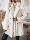 Sherpa long button front coat - KOKOTETE