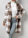 Sherpa plaid long coat - KOKOTETE