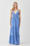 Shirred Folded Detail Maxi Dress - KOKOTETE
