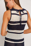 Sleeveless Crochet Effect Sweater Dress - KOKOTETE