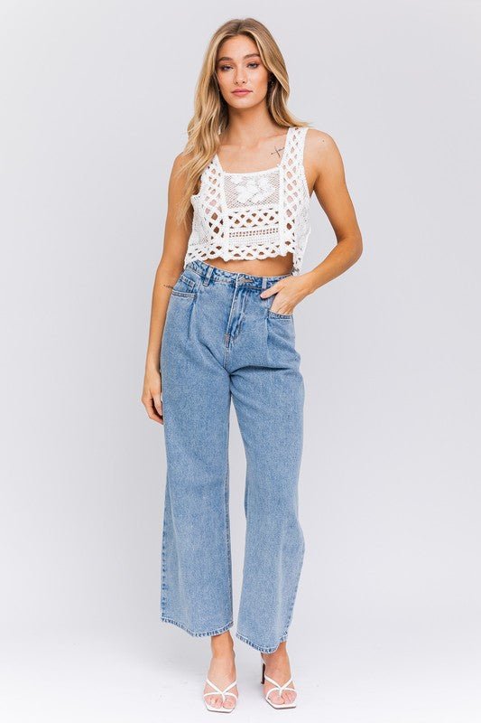Sleeveless Crochet Top - KOKOTETE