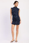 SLEEVELESS MOCK NECK MESH MINI DRESS - KOKOTETE