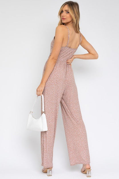 Sleeveless Scoop Neck Wide Leg Jumpsuit - KOKOTETE