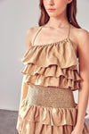 Smocked Waist Ruffle Romper - KOKOTETE