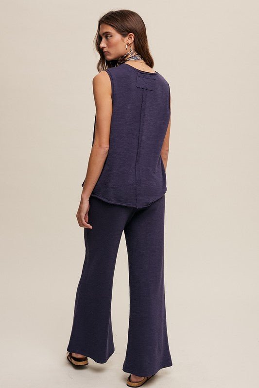 Soft Knit Tank and Sweat Pant Set - KOKOTETE