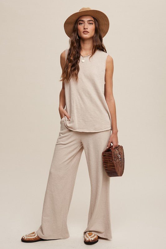 Soft Knit Tank and Sweat Pant Set - KOKOTETE