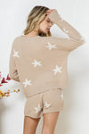 Soft Long Sleeve Star Print Top and Short Set - KOKOTETE