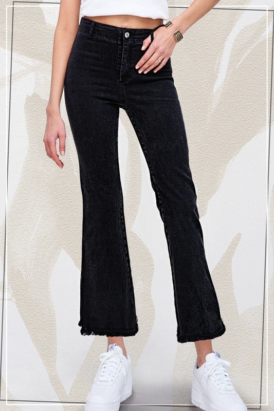 Soft Washed Stretchy High Rise Pants - KOKOTETE