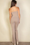 Solid Sleeveless Wide Leg Jumpsuit - KOKOTETE
