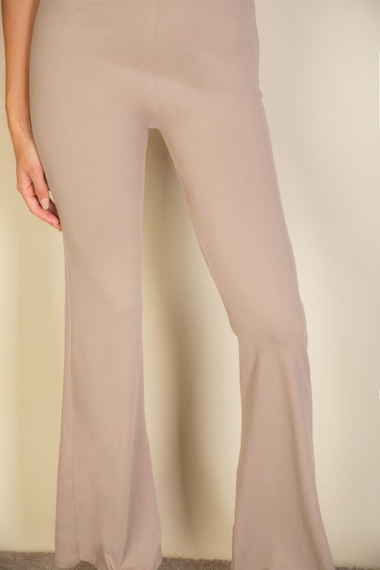 Solid Sleeveless Wide Leg Jumpsuit - KOKOTETE
