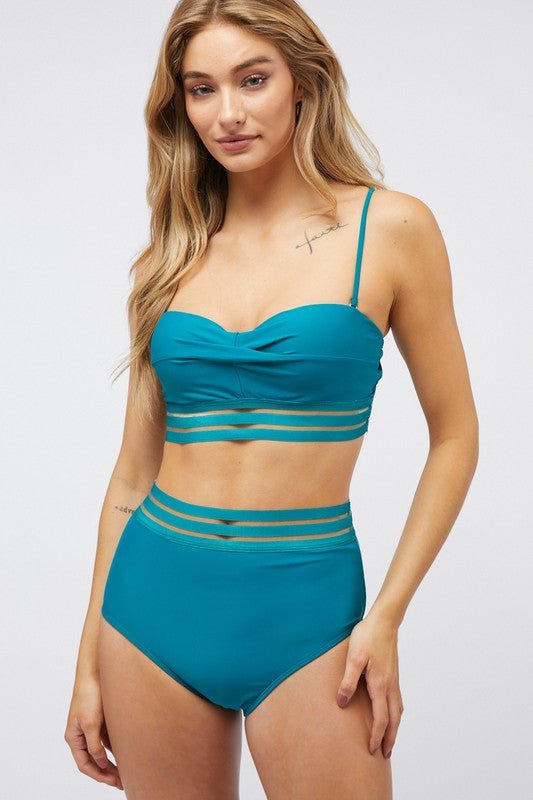 Solid Two Piece Swimsuit - KOKOTETE