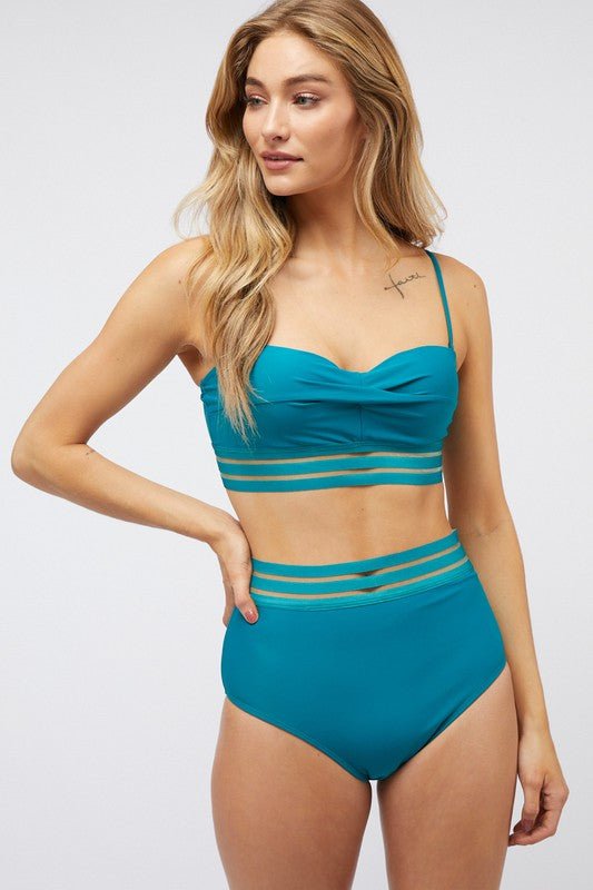 Solid Two Piece Swimsuit - KOKOTETE