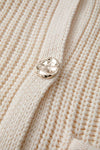 SPRING Textured Knit Buttoned Sweater Vest - KOKOTETE
