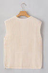 SPRING Textured Knit Buttoned Sweater Vest - KOKOTETE