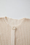SPRING Textured Knit Buttoned Sweater Vest - KOKOTETE