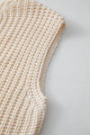 SPRING Textured Knit Buttoned Sweater Vest - KOKOTETE