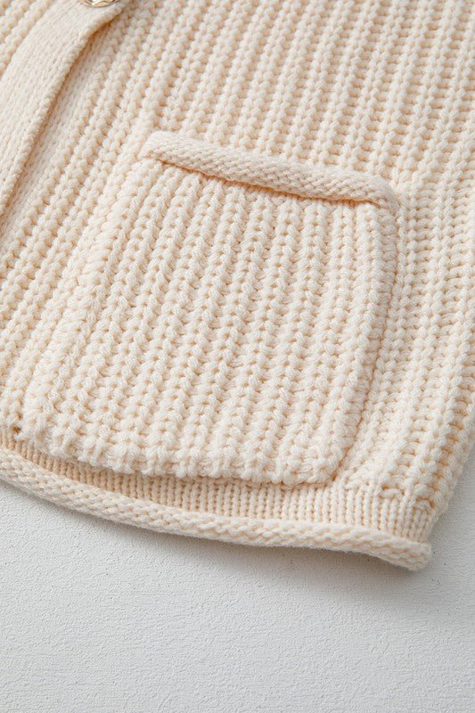 SPRING Textured Knit Buttoned Sweater Vest - KOKOTETE